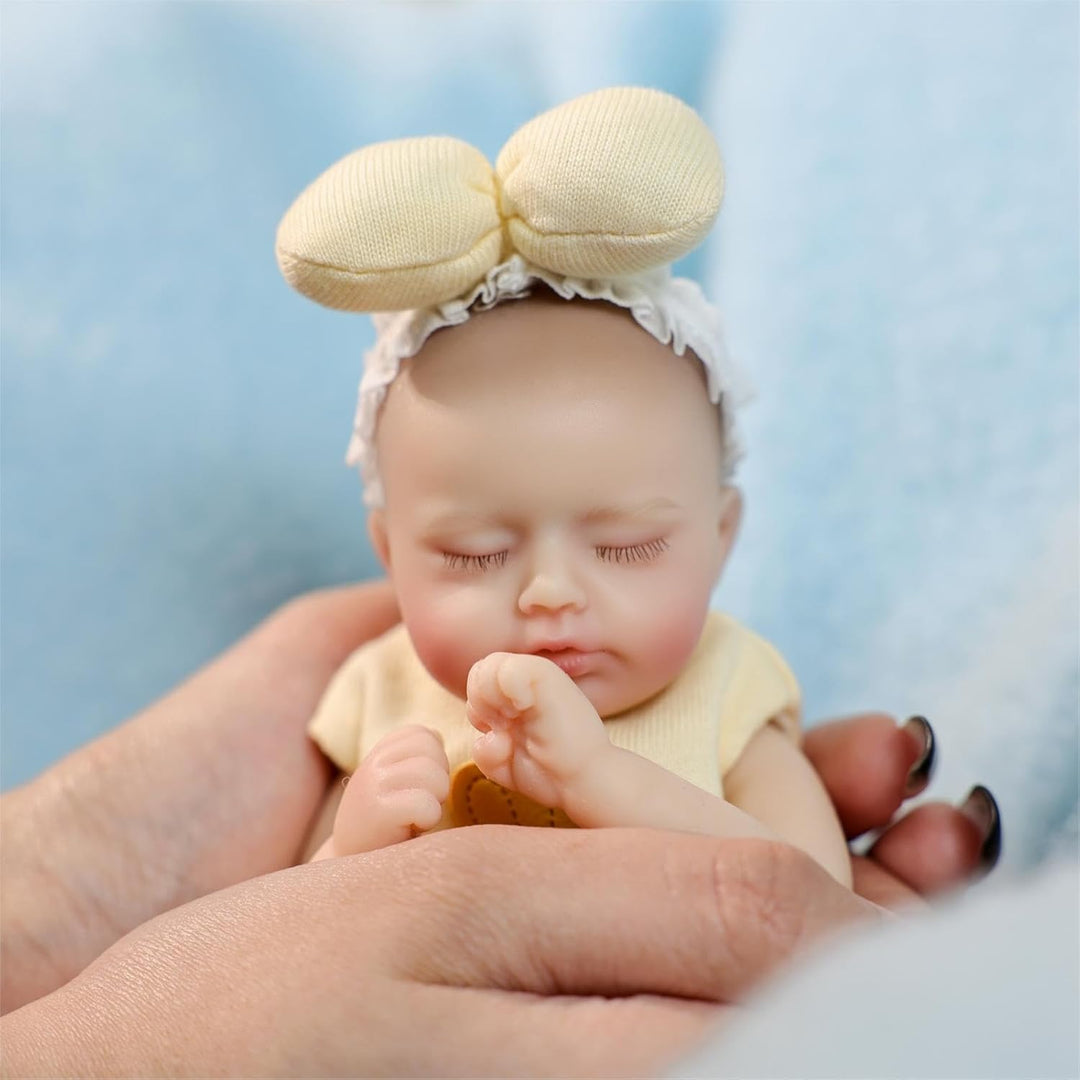 Cloveray Muñeca de bebé Reborn de silicona de 8 pulgadas, suave al...