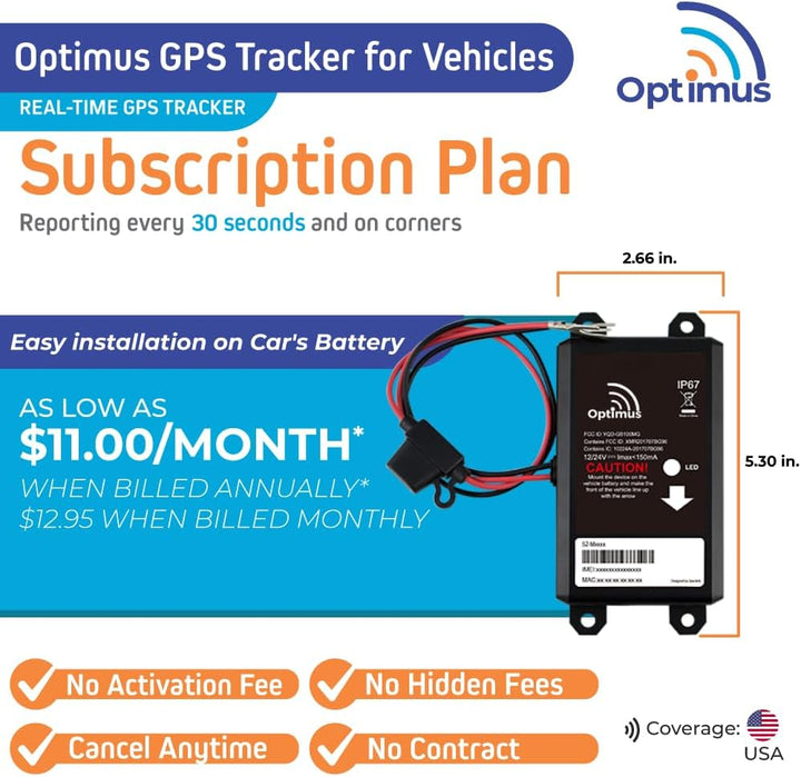 Optimus Rastreador GPS Cableado para Vehículos - Fácil