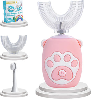 KAQINWX Cepillo de dientes eléctrico en forma de U para niños de 2...