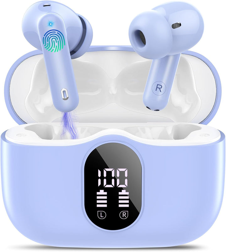 Auriculares inalámbricos, auriculares Bluetooth 5.4 con graves esté...