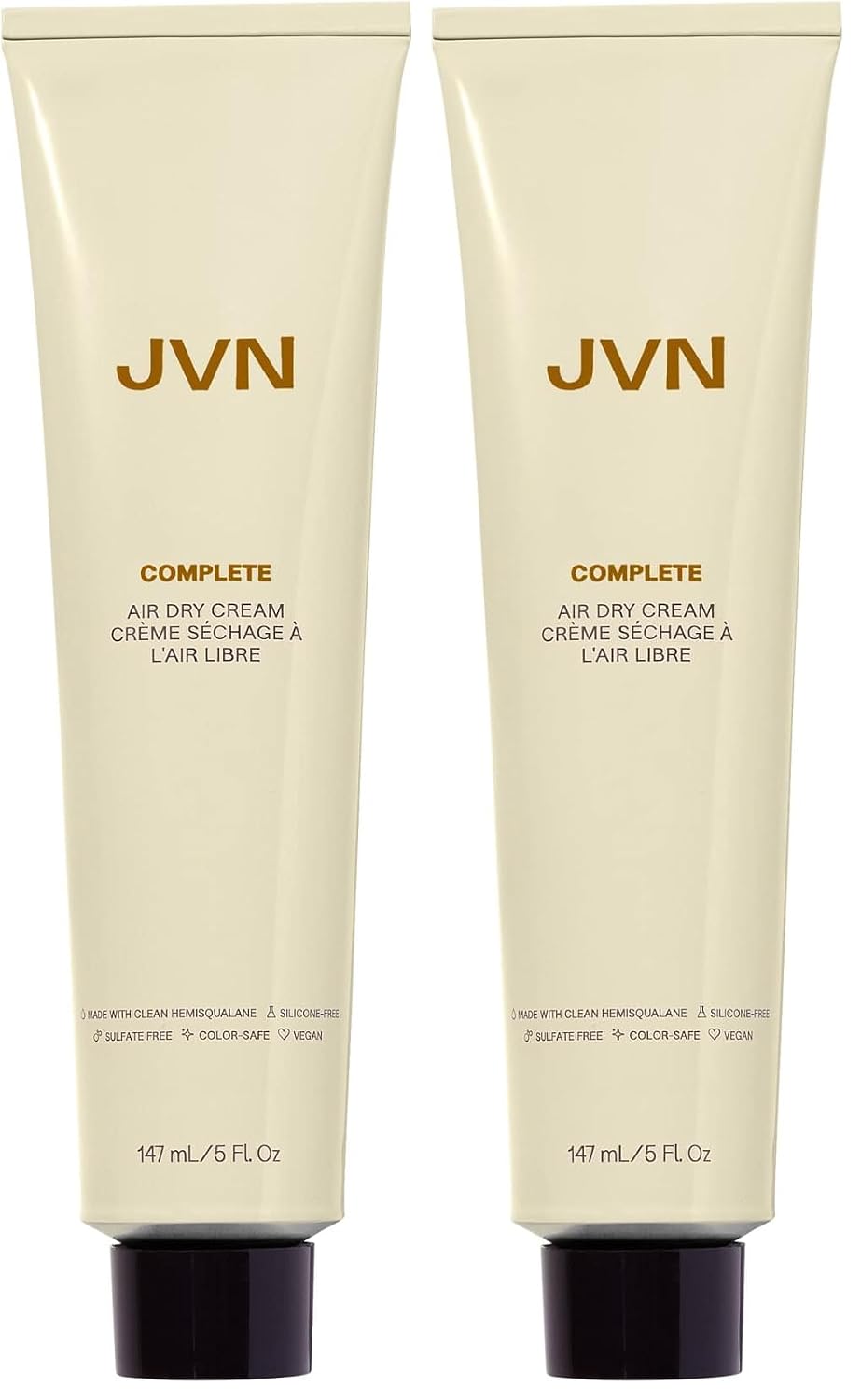 JVN No Heat Complete Air Dry Cream, 5 onzas líquidas, crema suaviza...