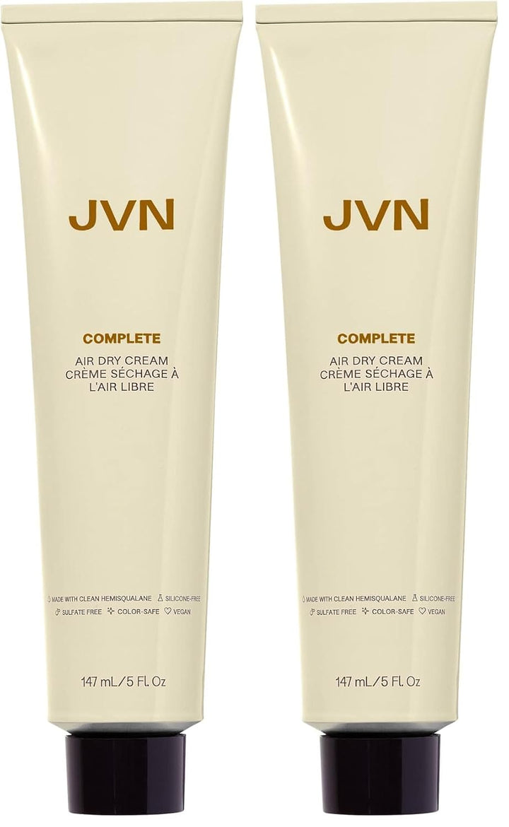 JVN No Heat Complete Air Dry Cream, 5 onzas líquidas, crema suaviza...