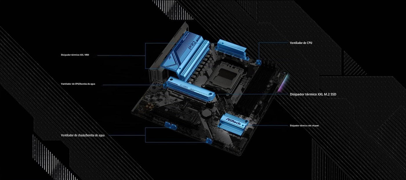 Asrock B650M Pro RS AMD Socket AM5 Ryzen 7000\/8000\/9000 Series DD...