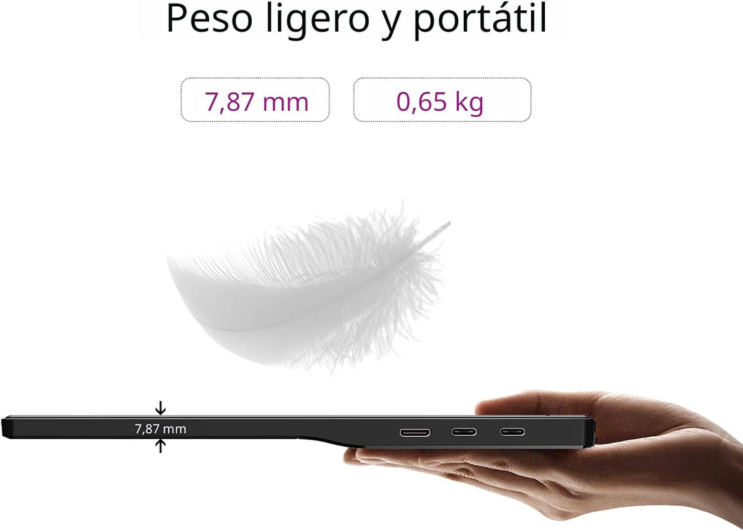 Yxk Monitor portátil de 15.6 pulgadas 1080P USB-C HDMI ultradelgado...