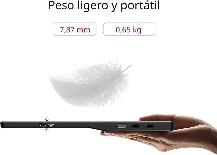 Yxk Monitor portátil de 15.6 pulgadas 1080P USB-C HDMI ultradelgado...