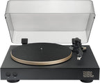 JBL Spinner BT - Bluetooth con tocadiscos AptX-HD™, componentes, carcasa extraíble, bandeja de aluminio y transmisión por correa, cartucho magnético móvil preinstalado (dorado)