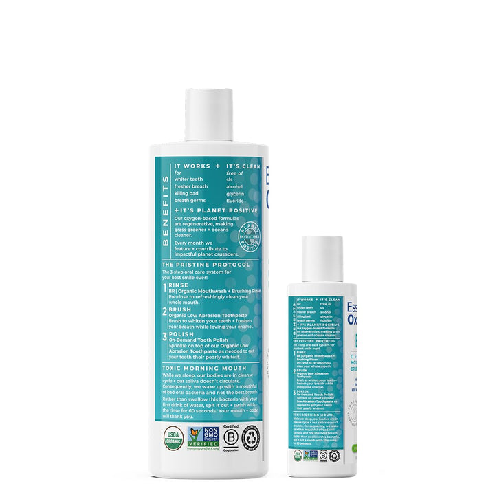 Essential Oxygen, Enjuague de cepillado orgánico certificado, combo...