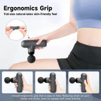 cotsoco Mini pistola de masaje, masajeador muscular de percusión de tejido profundo, masajeador portátil compacto de mano con 6 cabezas y 4 velocidades, silencioso para el hogar, gimnasio, oficina