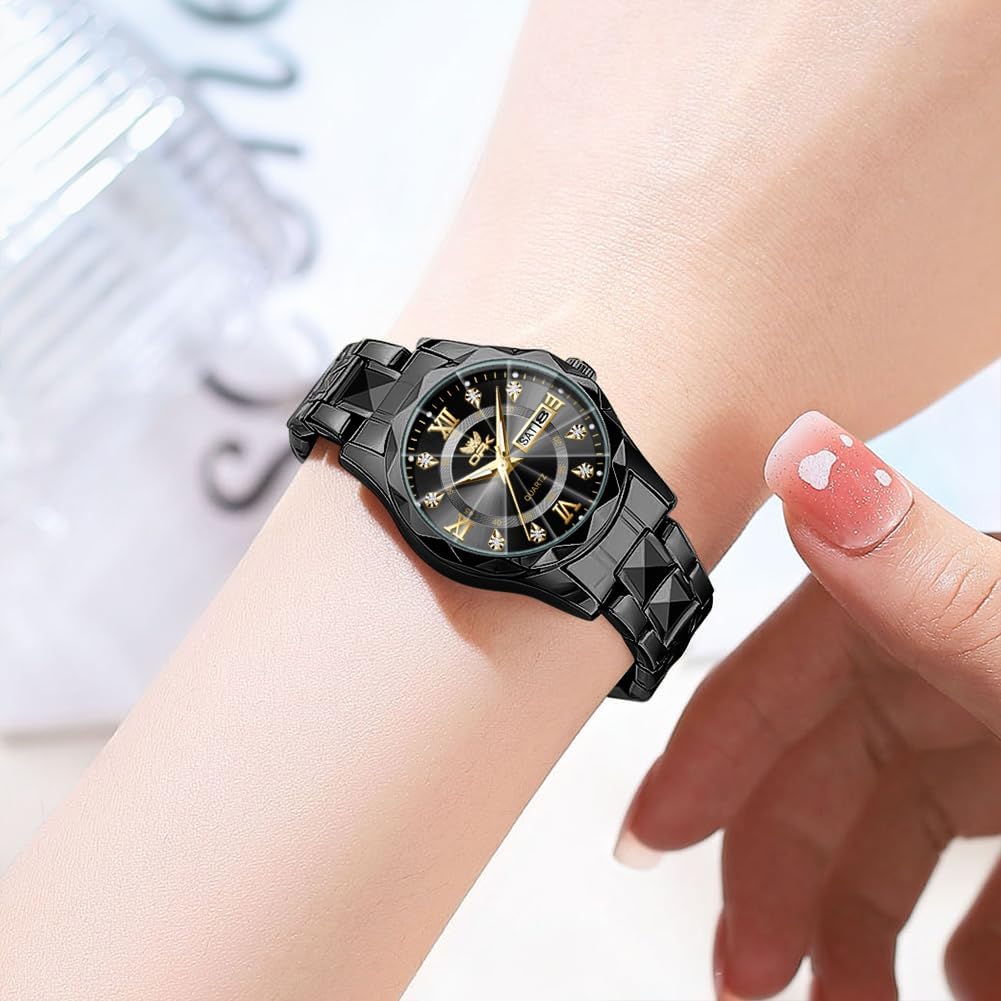 OPK Relojes para Mujer Estilo Business, Reloj Femenino con Correa de Acero Inoxidable, Reloj de Muñeca para Damas