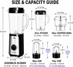 Sangcon Batidoras para cocina, 5 en 1, procesador de alimentos combinado