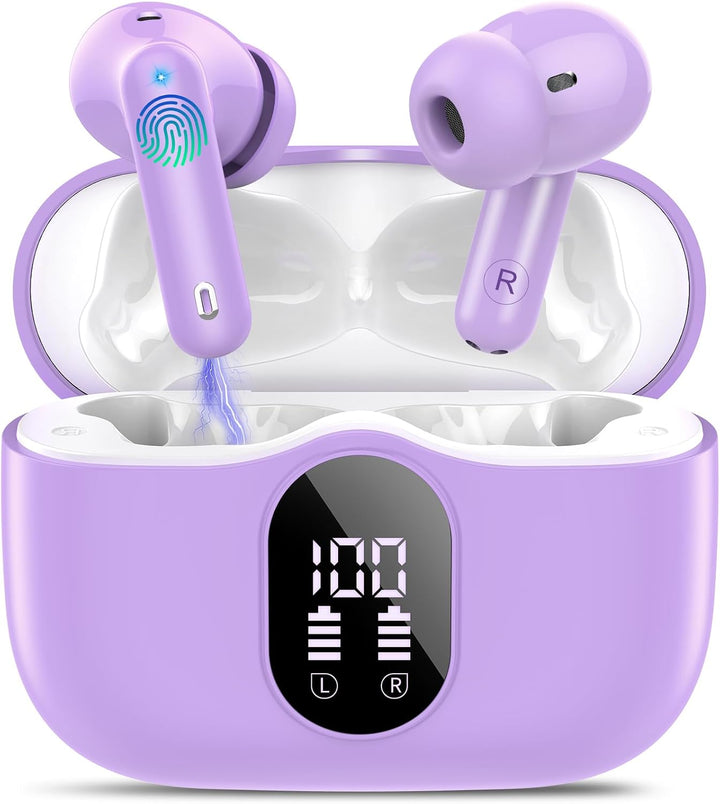 Auriculares inalámbricos, auriculares Bluetooth 5.4 con graves esté...