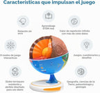 PlayShifu Orboot Core - Globo interactivo para niños de 4 a 10 años; globo de tierra abierto de 3 capas con aplicación AR; explora la superficie de la Tierra, fósiles, minerales y núcleo brillante