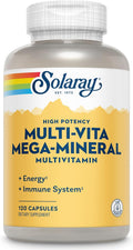 SOLARAY Multi-Vita Mega-Minerales Cápsulas Multivitamínicas | 120 unidades