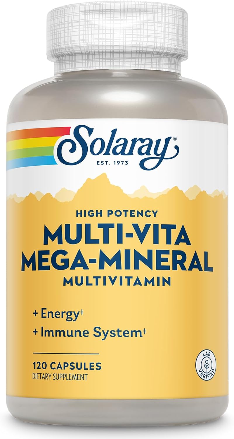 SOLARAY Multi-Vita Mega-Minerales Cápsulas Multivitamínicas | 120 u...