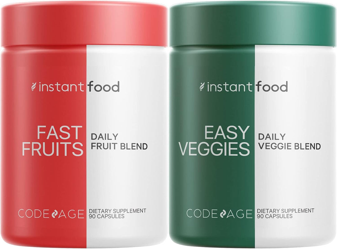 Codeage InstantFood Easy Veggies + Fast Fruits Bundle \u2013 Suplem...