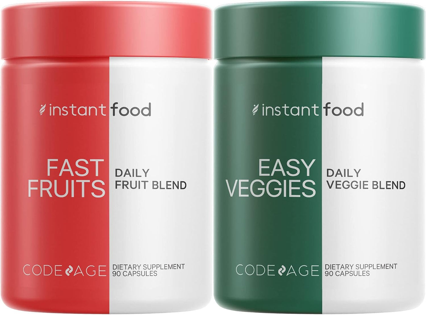 Codeage InstantFood Easy Veggies + Fast Fruits Bundle \u2013 Suplem...