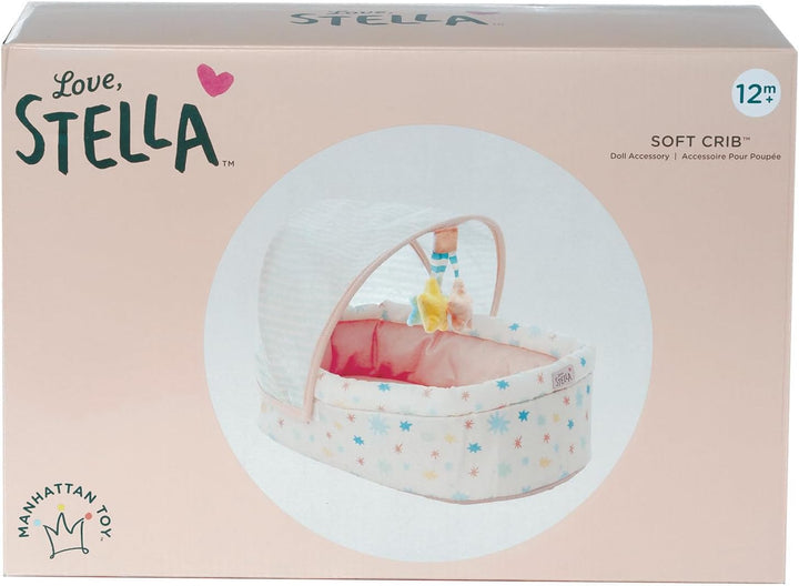 Love, Stella Baby Doll Cuna suave con toldo extraíble y móvil por M...