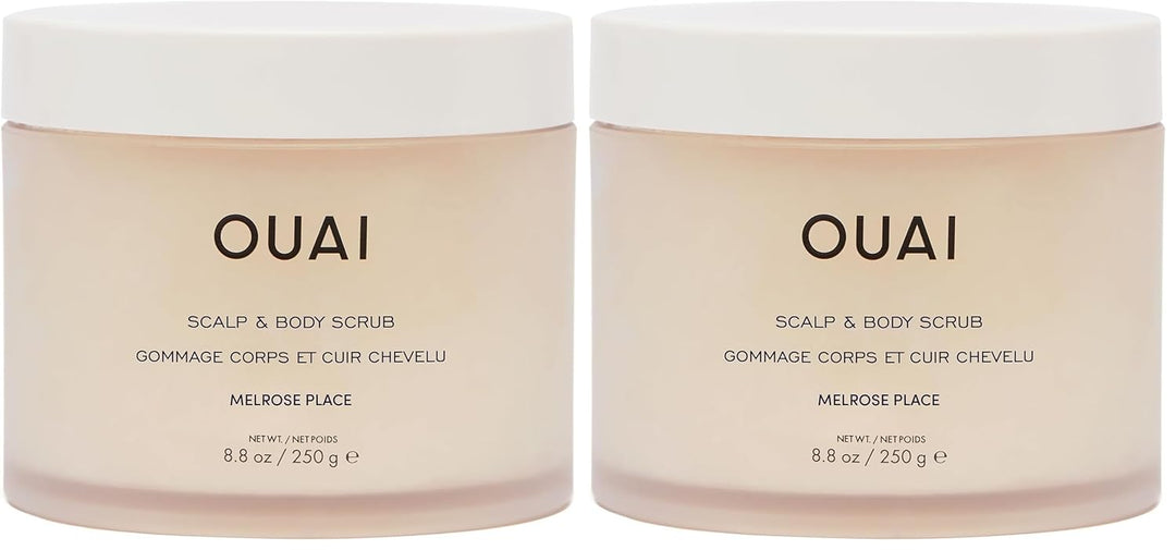 OUAI Melrose Place - Exfoliante corporal con mezcla de azúcar y ace...