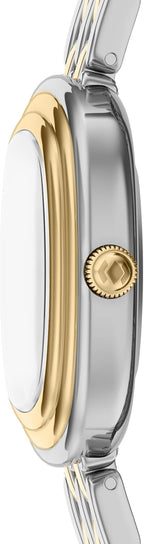 Fossil Reloj Emerson de acero inoxidable con tres manecillas para mujer