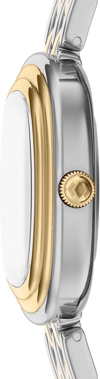Fossil Reloj Emerson de acero inoxidable con tres manecillas para mujer