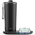 Taza de viaje con calefacción con control de temperatura, taza de café autocalentable inteligente de 20 onzas, pantalla LED controlada por aplicación, juegos de café mantenidos a una temperatura constante durante 4-10 horas (negro, 20 onzas)