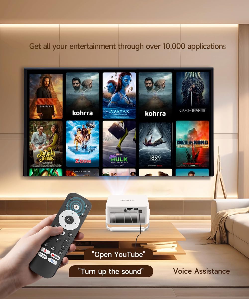 Magcubic HY300GT - Miniproyector con WiFi y Bluetooth, proyector po...