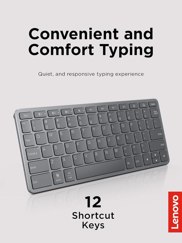 Lenovo Teclado inalámbrico Bluetooth multidispositivo, conecte hast...