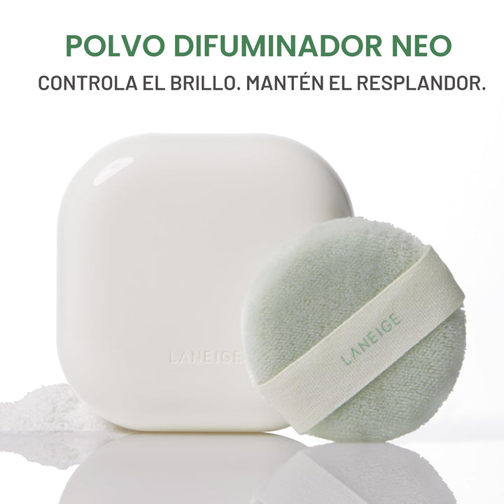 LANEIGE Neo Difuminador Polvo: Compacto de Control de Aceite Corean...