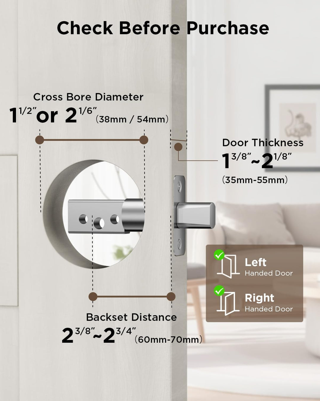 TCL Cerradura inteligente Wi-Fi D1, cerradura de puerta de huellas...