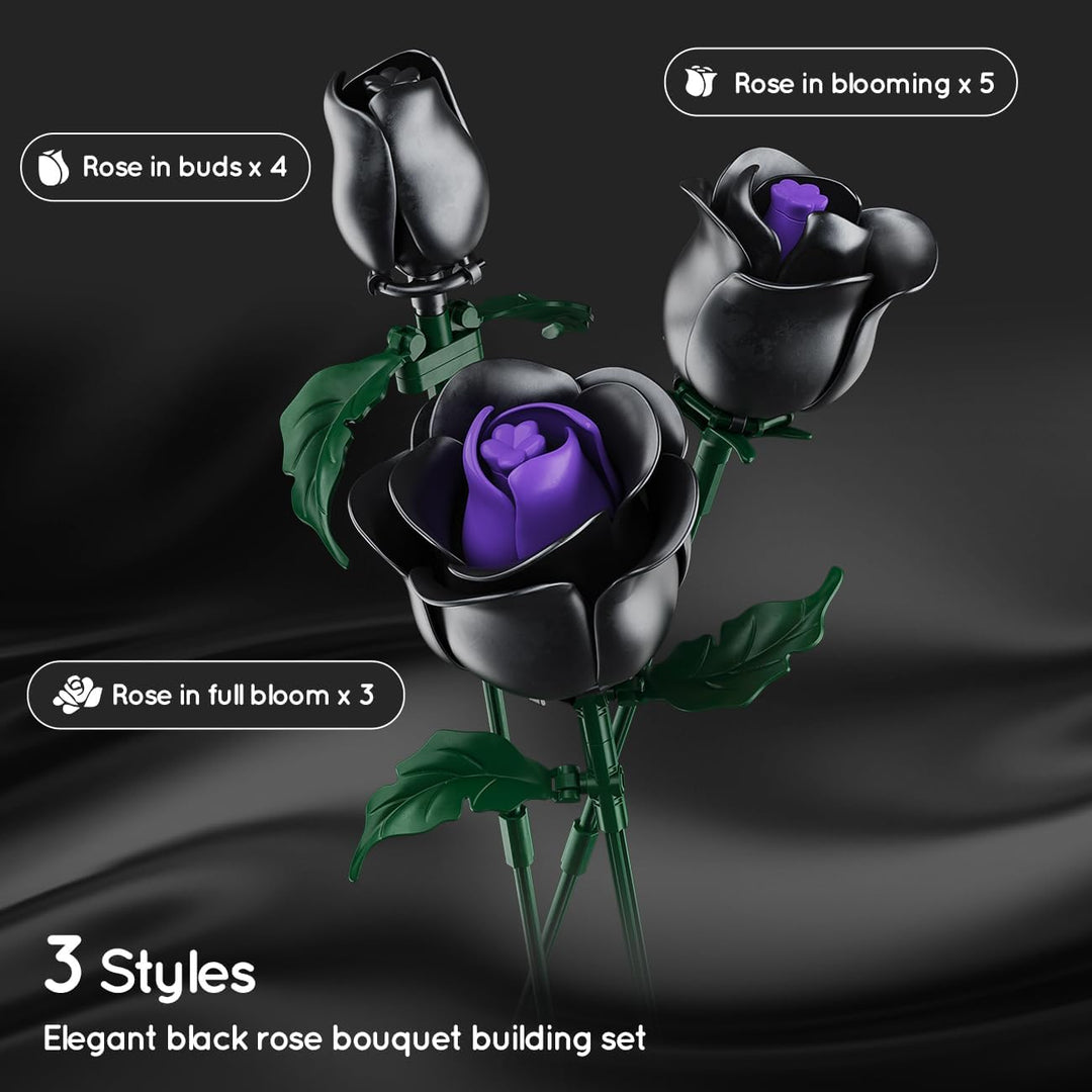 HOGOKIDS Juego de construcción de ramo de flores 15 rosas