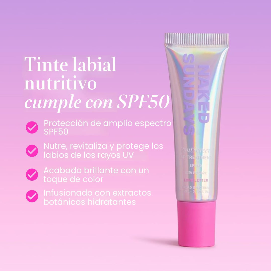 Naked Sundays Tratamiento labial teñido SPF 50 con protección solar...
