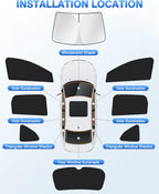 Persianas de ventana para Honda CRV 2017-2022 CR-V 2017-2022, accesorios para parabrisas de ventana lateral y trasera, protección de privacidad para camping, mantiene el vehículo fresco, color negro, 8 unidades