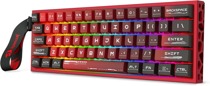 Redragon K753 HE - Teclado para juegos de disparo rápido, 60% 61 te...