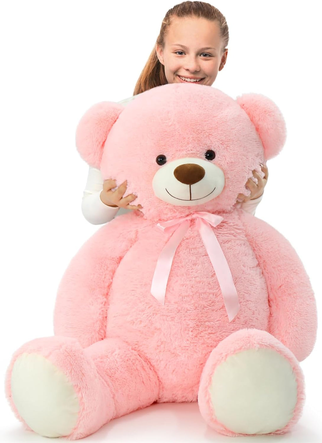 Tezituor Pink Teddy Bear Stuffed Animal, 40 Inch Big Teddy Bear Plush Toys