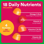 SmartyPants Gomitas multivitamínicas orgánicas, Orgánico + Omega, 2-120 unidades (paquete de 2)
