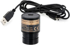 AmScope Microscopio monocular compuesto digital M149C-PB10-WM-E, oculares WF10x y WF25x, aumento de 40x-1000x, iluminación LED, Brightfield, condensador de una sola lente, escenario liso, 110 V o