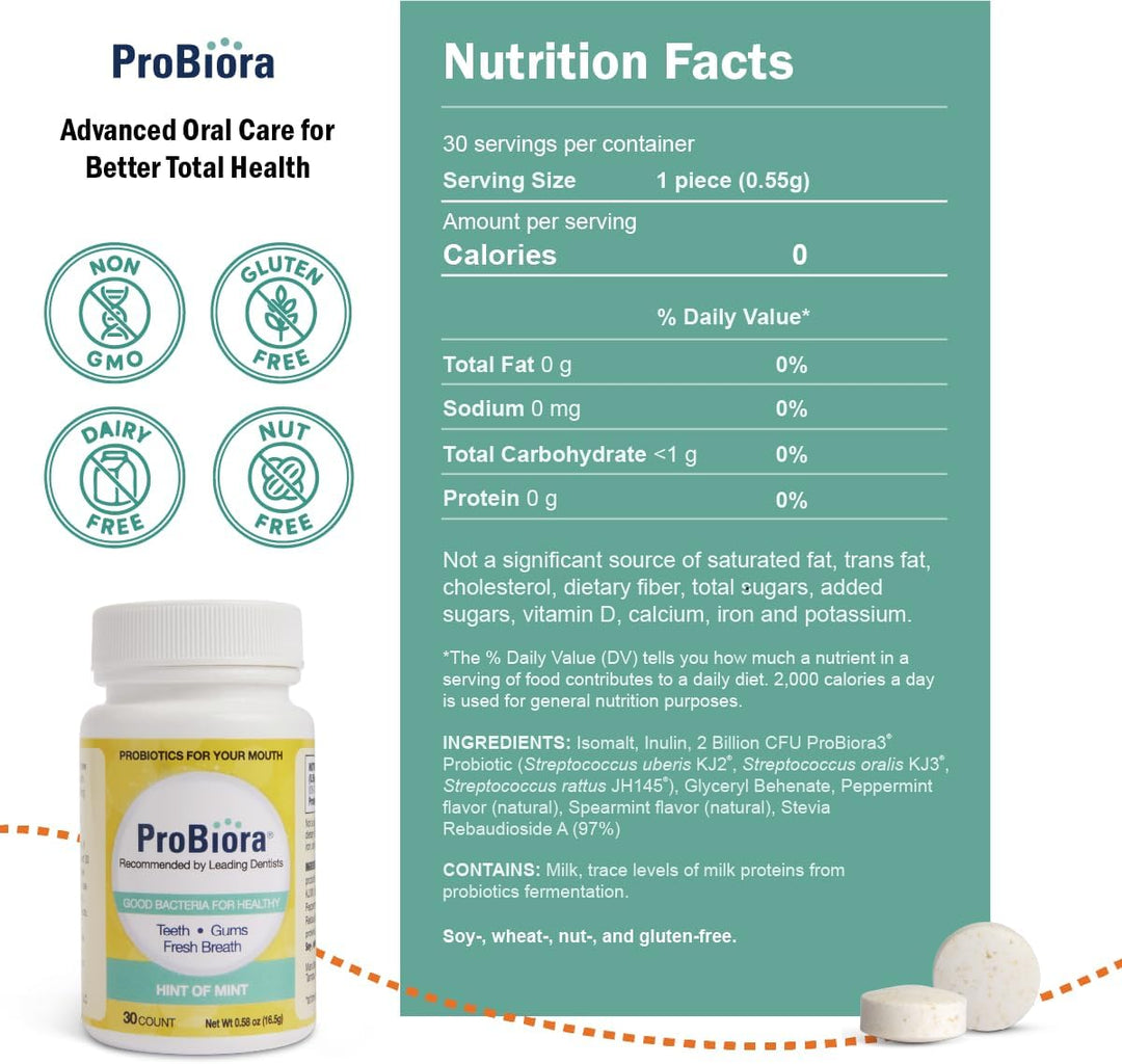 ProBiora - Tabletas probióticas masticables para cuidado bucal | Su...
