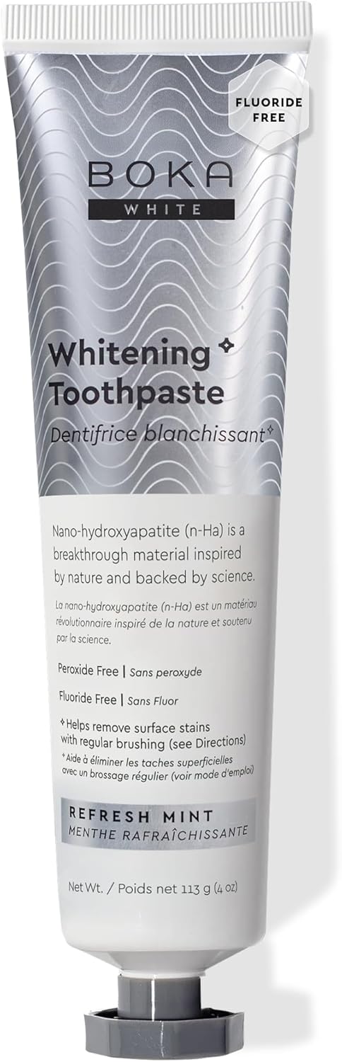 Boka Pasta de dientes sin flúor, pasta de dientes con nano hidroxia...