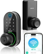 DESLOC Cerradura de perilla de puerta de huella dactilar D212, WiFi