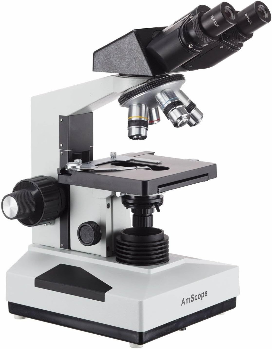 AmScope Microscopio binocular del estudiante B490B-5M, cámara de 5MP