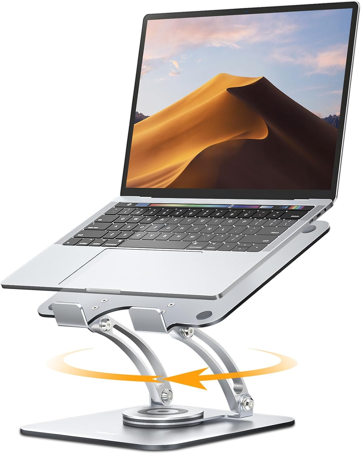 Nulaxy Soporte giratorio de 360 grados para computadora portátil, a...