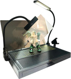 Banco de Trabajo Portátil para Corte y Banco de Trabajo de Ensamblaje con Cajón, Kit de Herramientas de Modelo para Construcción, Kit de Herramientas de Modelo con Luces LED, para Trabajo de Alta