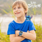 Disney Stitch - Reloj inteligente interactivo para niños con pantalla táctil, cámara, juegos, podómetro, grabadora de voz y alarma para niños y niñas a partir de 6 años, banda de personajes azul
