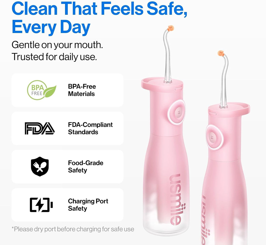 usmile C30 - Hilo dental de agua inalámbrico, flujo continuo de alt...