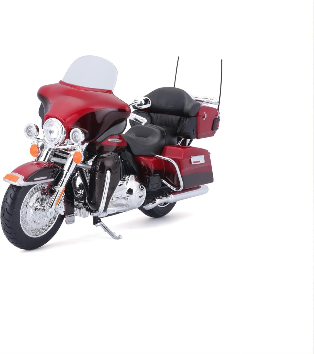 Motocicleta Harley Davidson FLHTK Electra Glide modelo 2013, roja, versión ultralimitada, 1/12 de Maisto 32323.