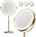 Dienmern Espejo de maquillaje, espejo de tocador recargable 1X/20X con