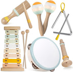Instrumentos musicales 6 en 1 para niñas: juguetes de madera