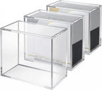 Paquete de 3 fundas protectoras de acrílico ETB, protector de caja Elite Trainer, impermeable, resistente a los arañazos, apilable con acrílico de 0.315 in de grosor, tapa magnética