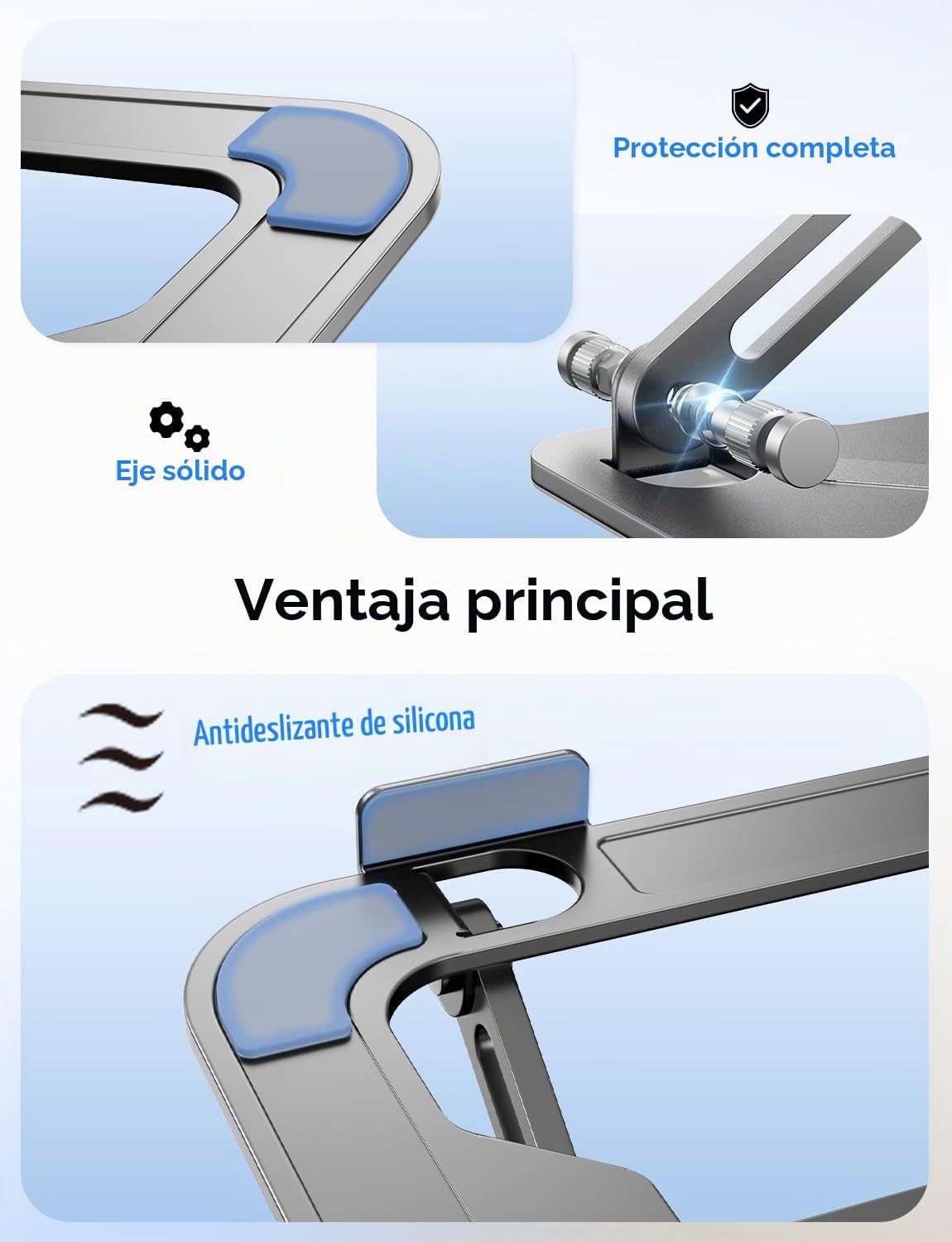 JCZT Soporte plegable para laptop para escritorio, soporte ergonómi...