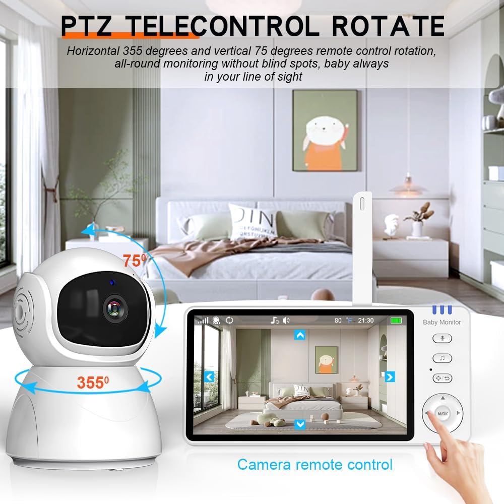 Monitor inteligente para bebés 720P pantalla LCD de 50